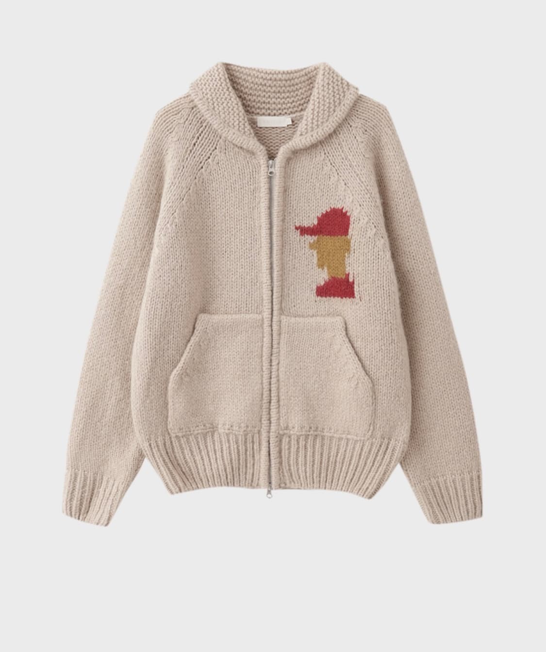 knitly 니틀리 코위찬 베이지 니트집업 상품이미지4