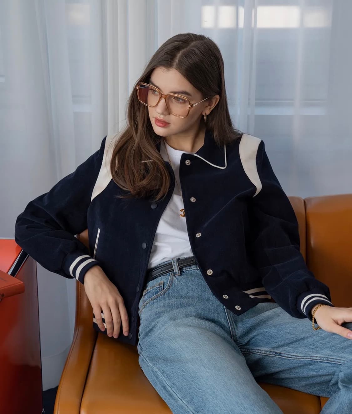 Coduroy varsity jacket 상품이미지2