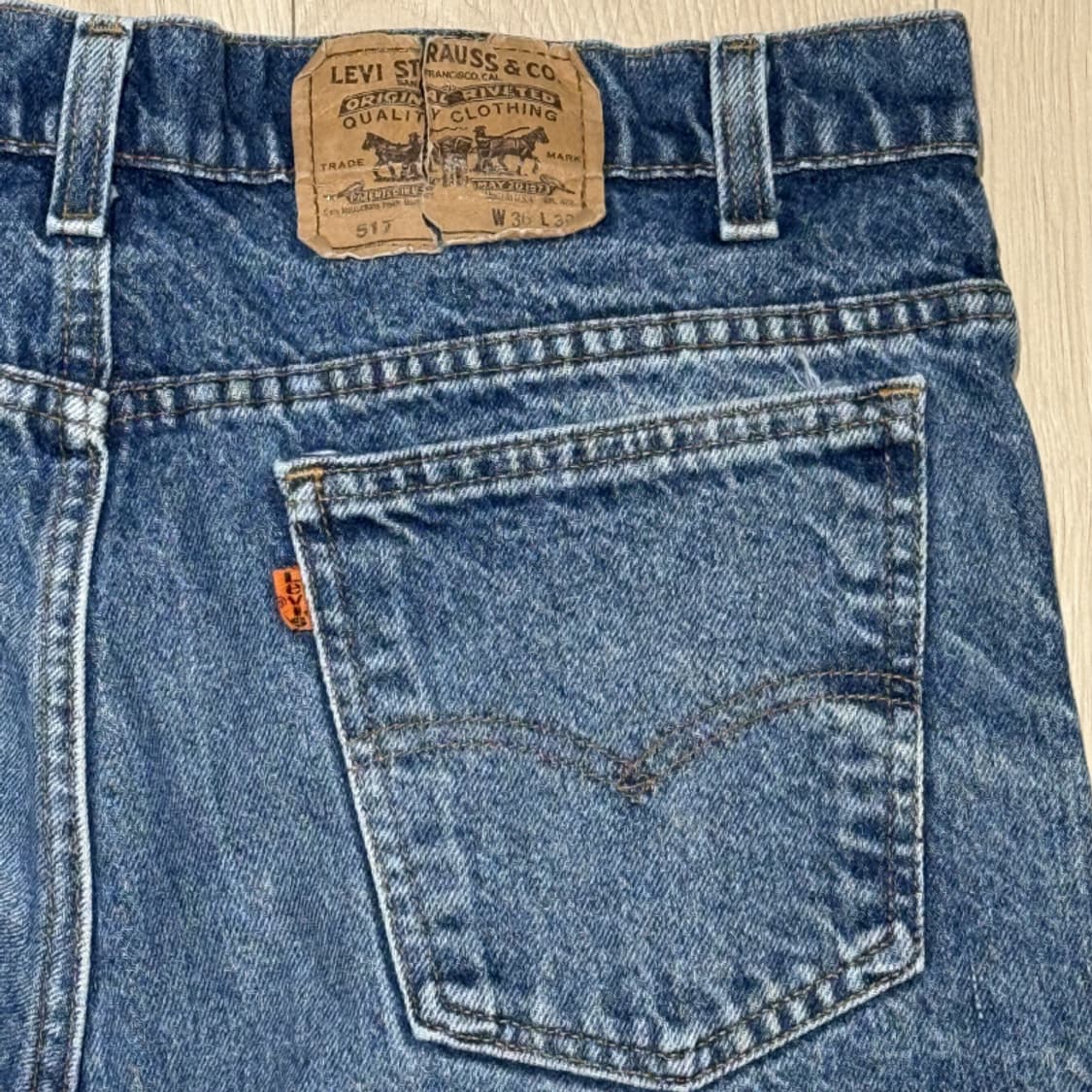 리바이스 517 90s USA 빈티지 부츠컷 데님 오렌지탭 청바지 상품이미지6