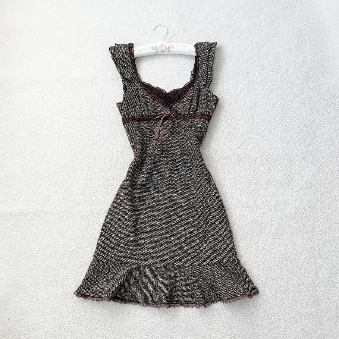 라떼갸루 초코갸루 트위드 글리터 원피스 상품이미지2