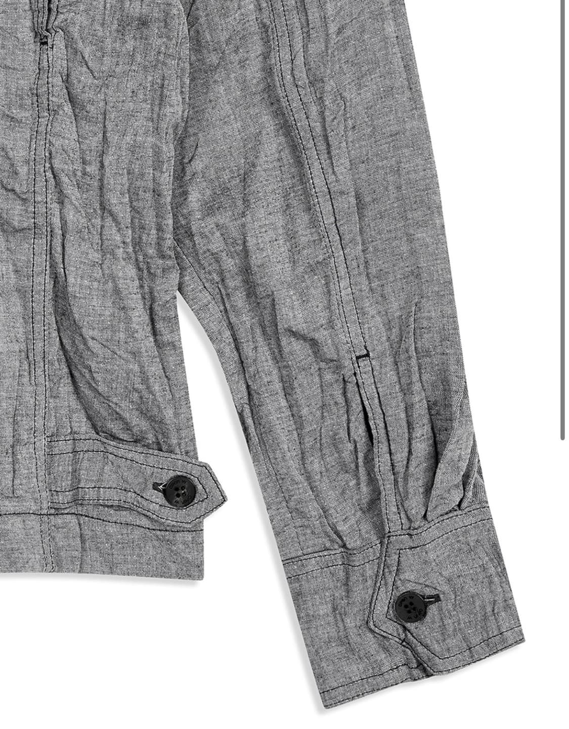 오픈 YY CRINKLED RUFFLE SHIRT, GRAY 상품이미지5