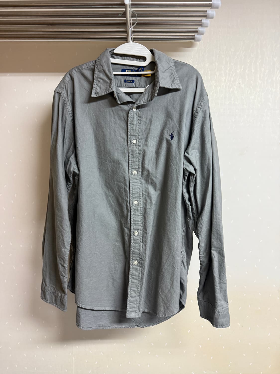 폴로 랄프로렌 클래식 핏 셔츠 그레이 XL 상품이미지1