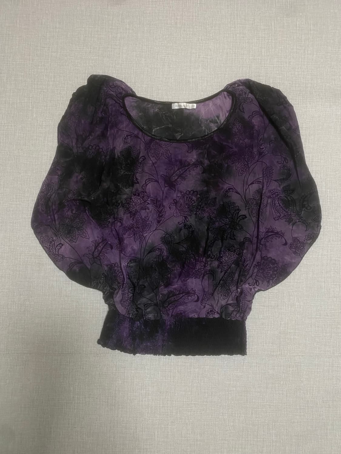 일본빈티지 Revolution 달천깔페어리 보헤미안 케이프블라우스 퍼플 상품이미지1