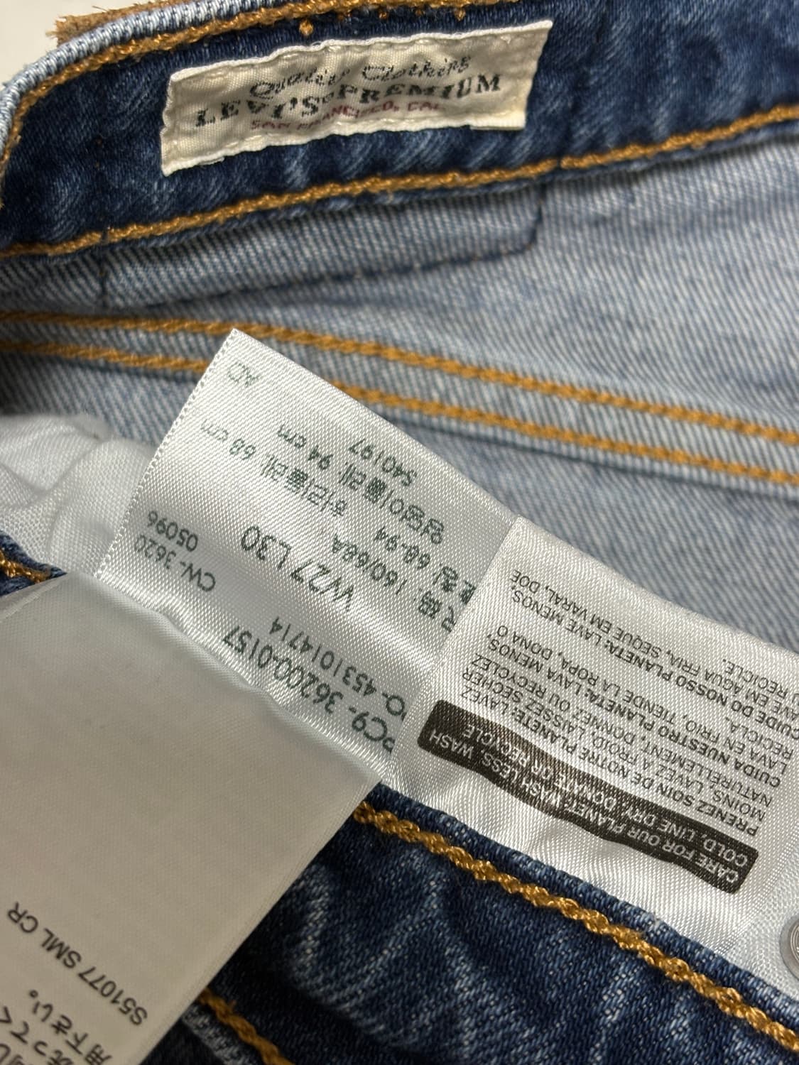 리바이스 501 중청 데님 판매합니다. 상품이미지5
