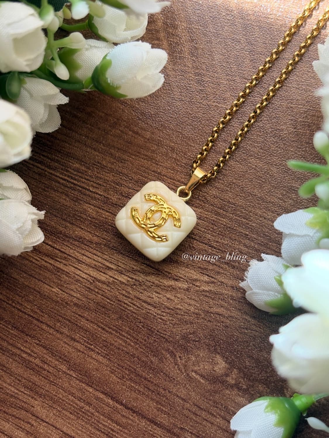 샤넬 통통 퀼팅 목걸이 상품이미지1