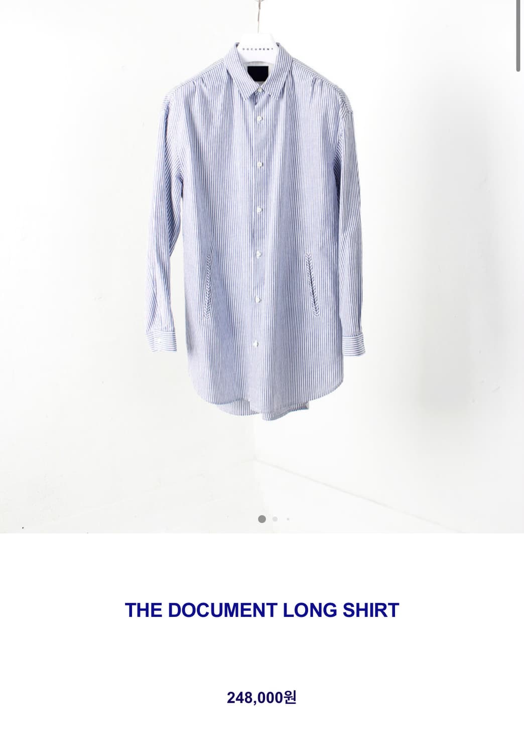 DOCUMENT 스트라이프 롱 셔츠 XL 상품이미지2