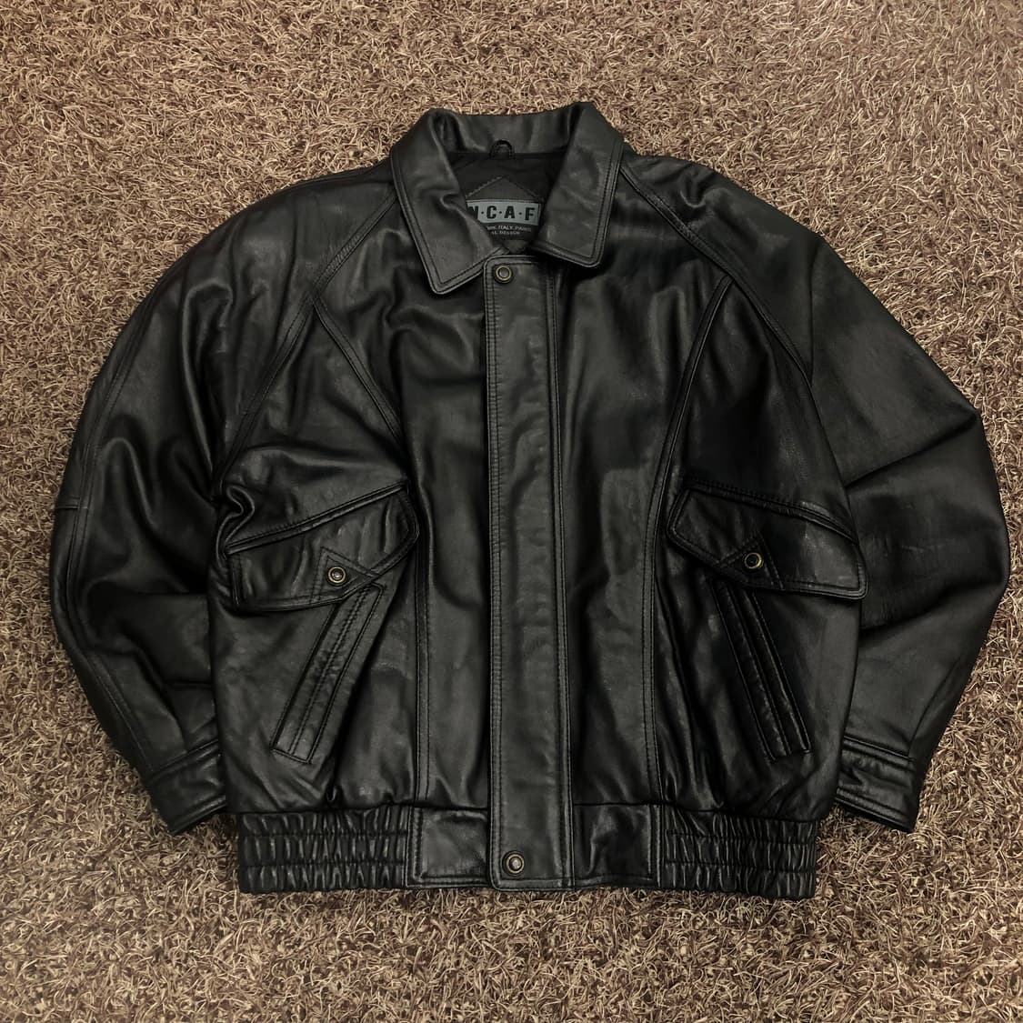 빈티지 양가죽 봄버 레더 가죽 자켓 상품이미지1