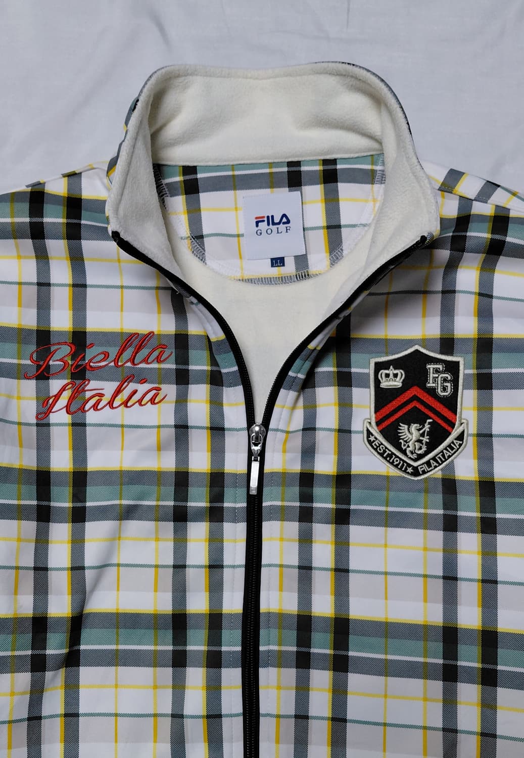FILA GOLF 체크 집업 자켓 LL 상품이미지3