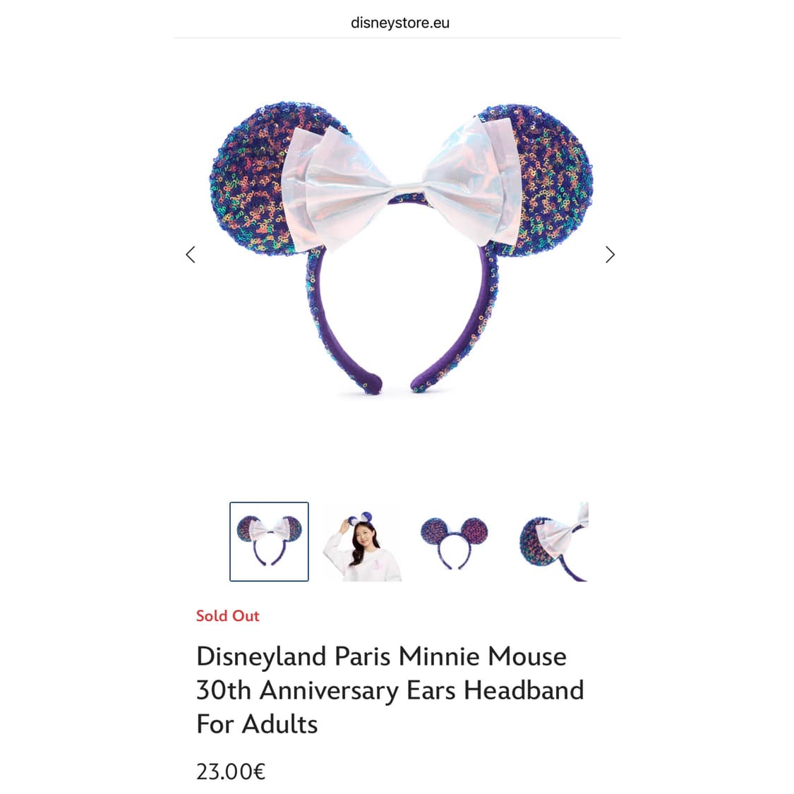 파리 디즈니랜드 머리띠 (30주년 기념) 상품이미지4