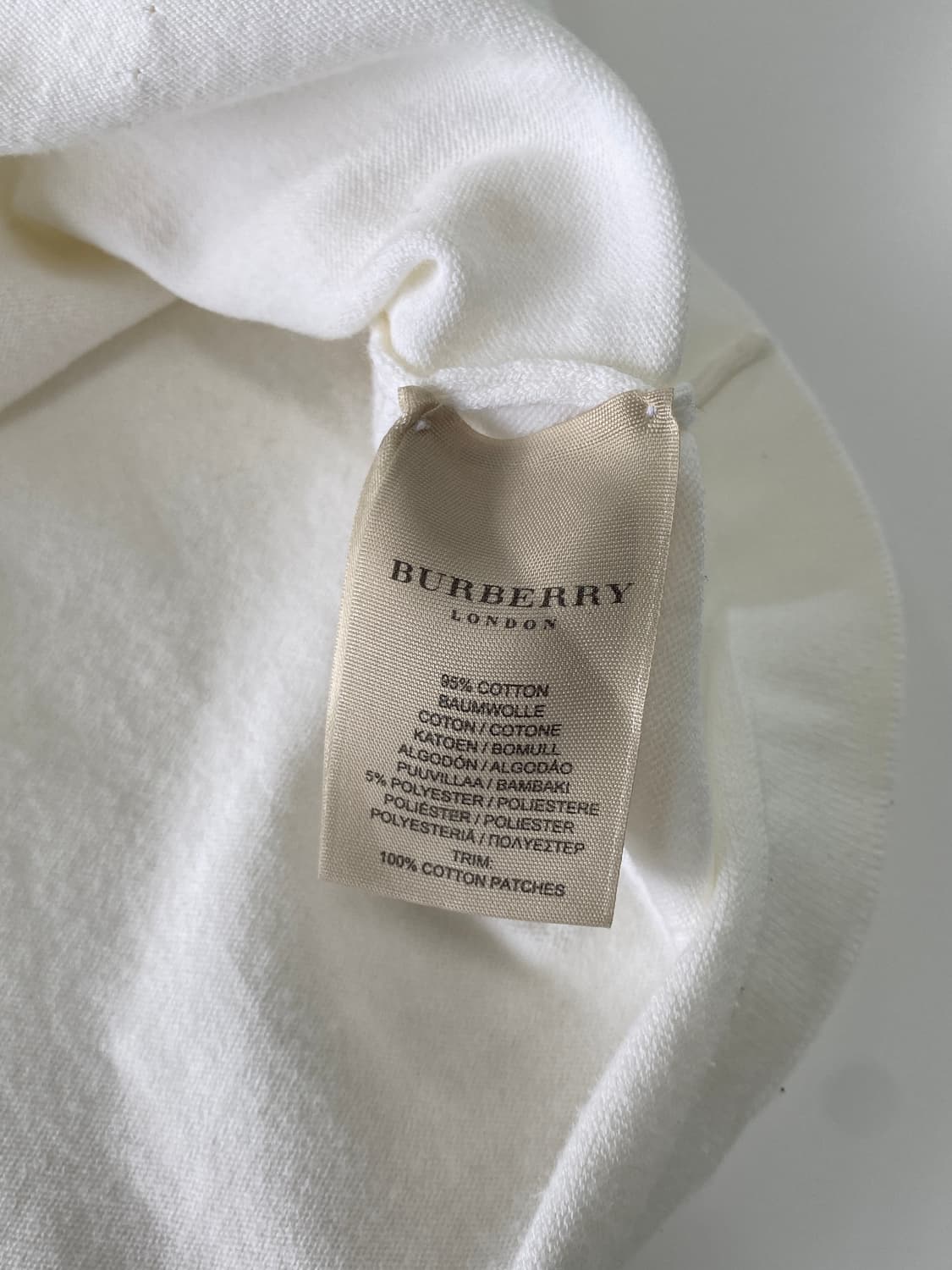 BURBERRY 버버리 체크 코튼 PK 티셔츠 S 상품이미지4