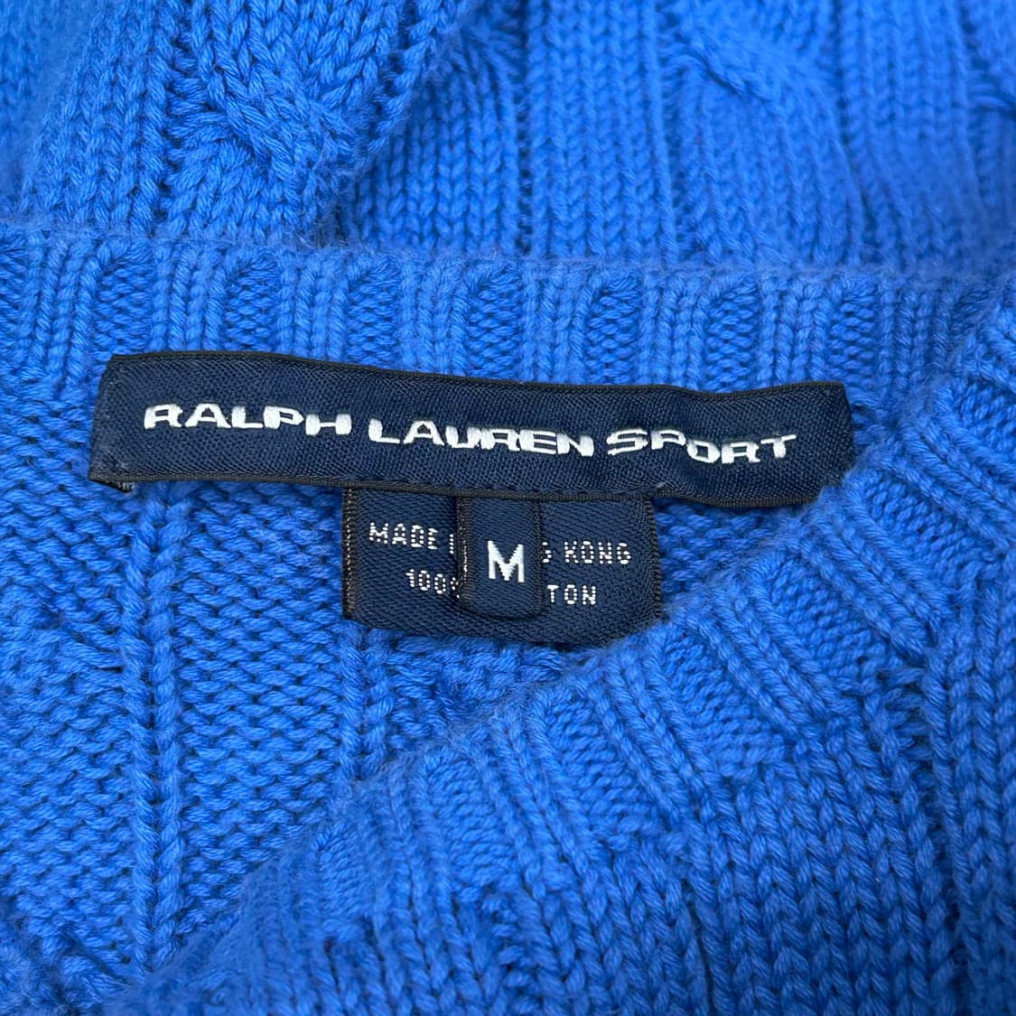 M 폴로랄프로렌 여성용 스포츠 블루 케이블 니트 상품이미지3