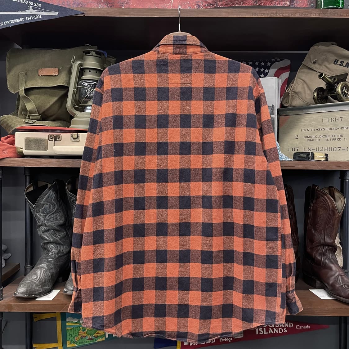 할리데이비슨 멀티 체크 리벳 버튼 플란넬 셔츠 상품이미지2