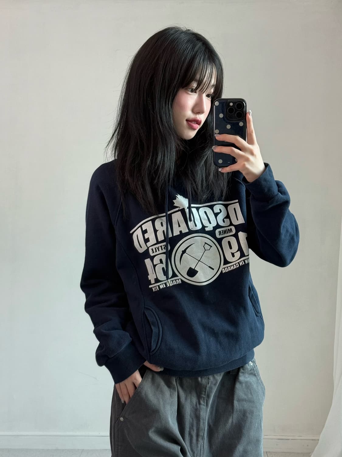 디스퀘어드 네이비 후드티 상품이미지3