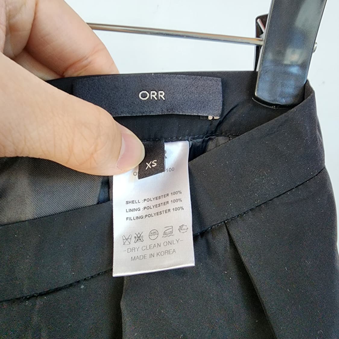 ORR 블랙 플리츠 롱 스커트 상품이미지7