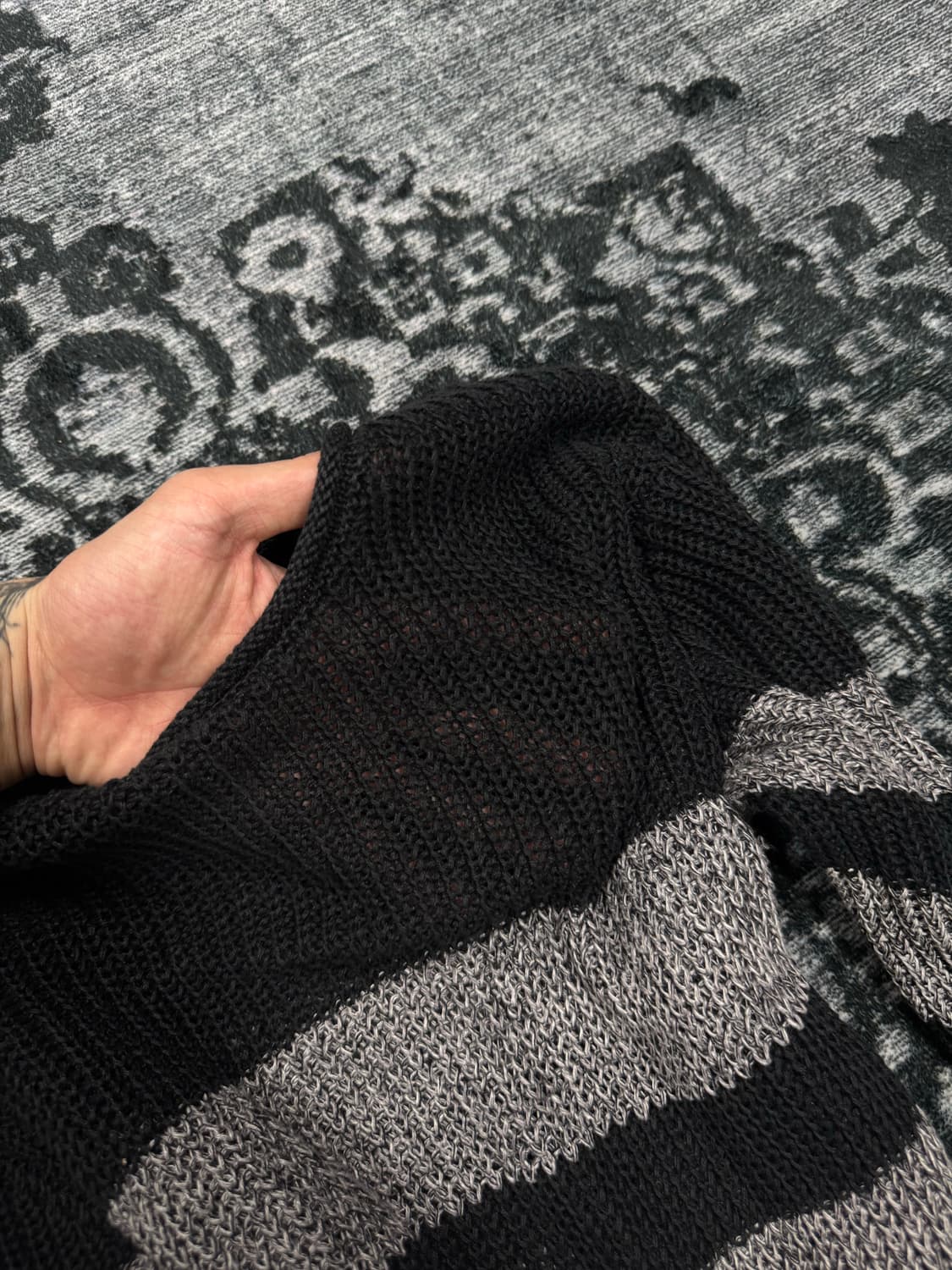 Diesel stripe see through sweater  상품이미지6