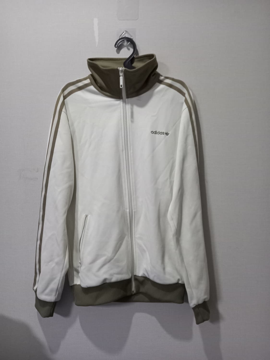 아디다스 희귀 베켄바우어 크림 카키 트랙탑 저지 져지집업 95/M 상품이미지1