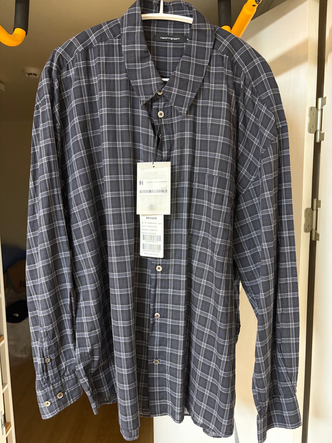 해칭룸 Shirt Tertan Check Dark Navy 4size 상품이미지2