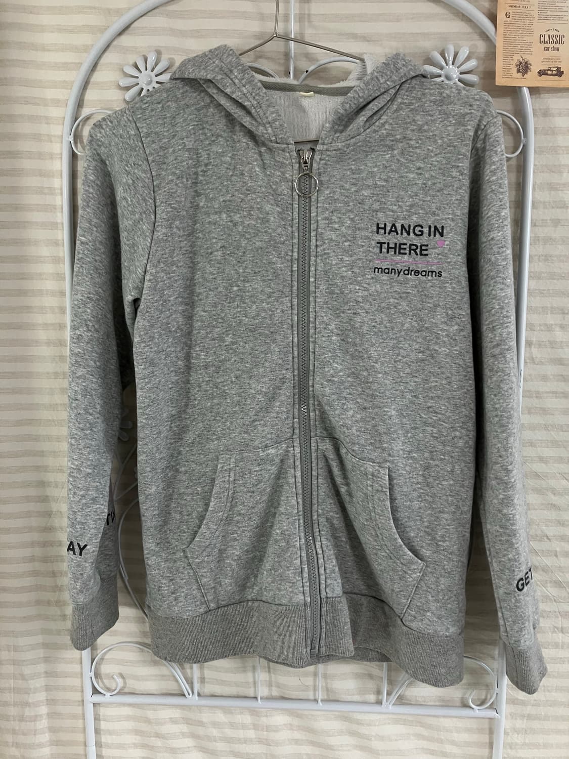 빈티지 멜란지 러블리 후드 집업 933 y2k 스트릿 갸루 펑키 일본빈티 상품이미지1