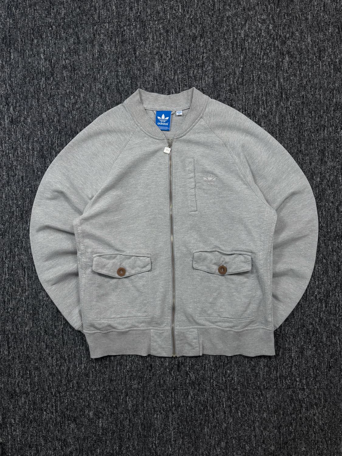 아디다스 슈퍼스타 그레이 코튼 집업 자켓 상품이미지3