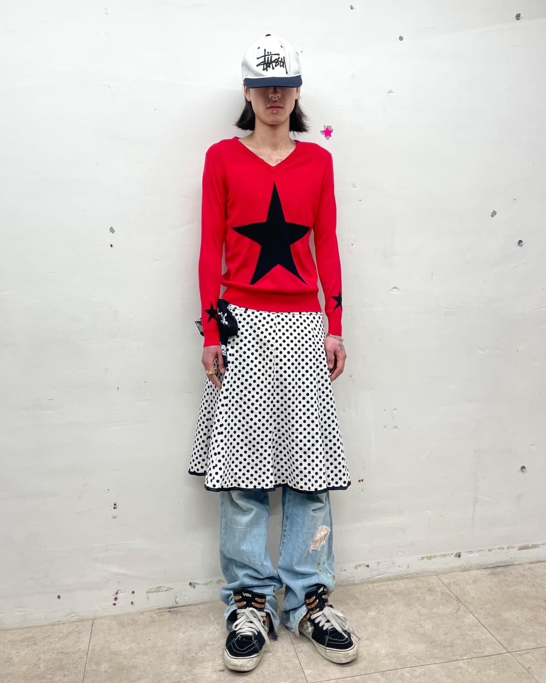 Black Big Star Red Knitwear  상품이미지4