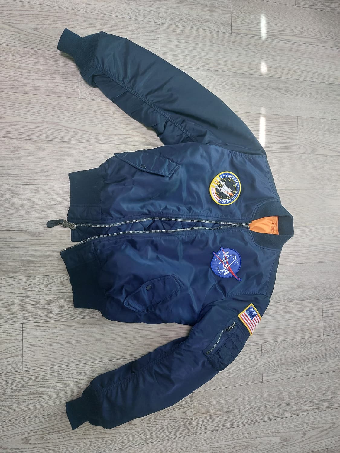 알파인더스트리 나사 아폴로 ma-1 네이비 상품이미지1