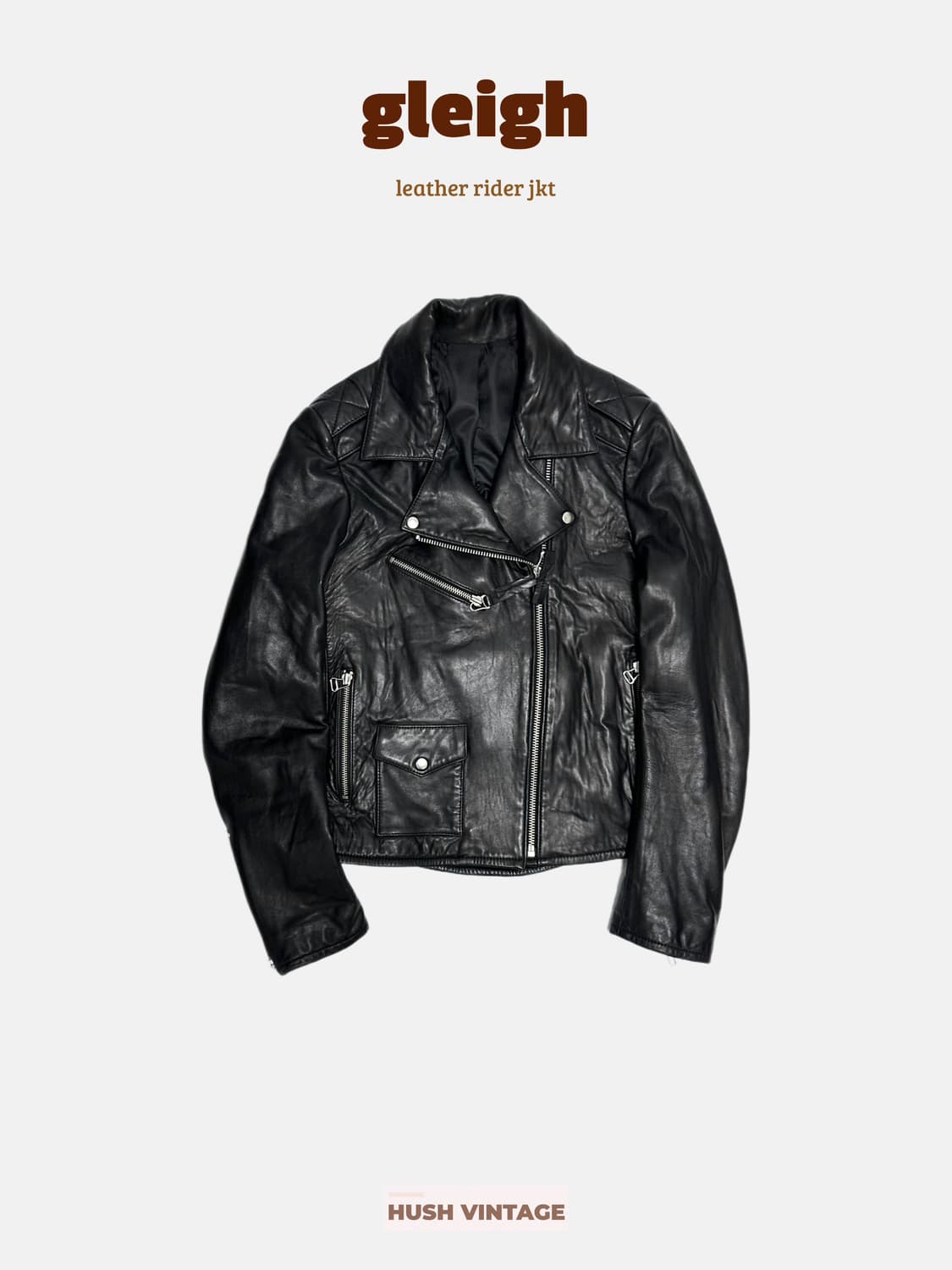 GLEIGH 양가죽 라이더 자켓 여자 레더 상품이미지1