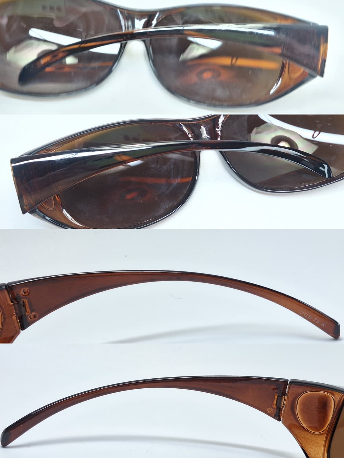 00s 일본 빈티지/브라운 고글형 선글라스 DGS-73K 스포티룩 레트로 상품이미지5