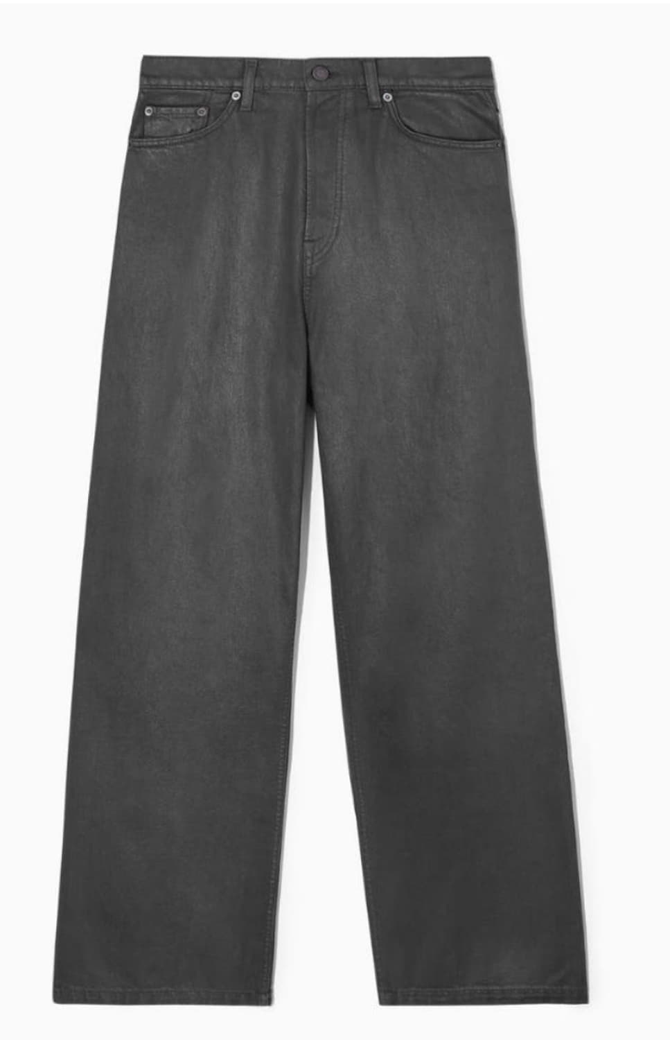 COS 코스 볼륨 코팅 데님진 와이드핏 블랙 30 상품이미지2