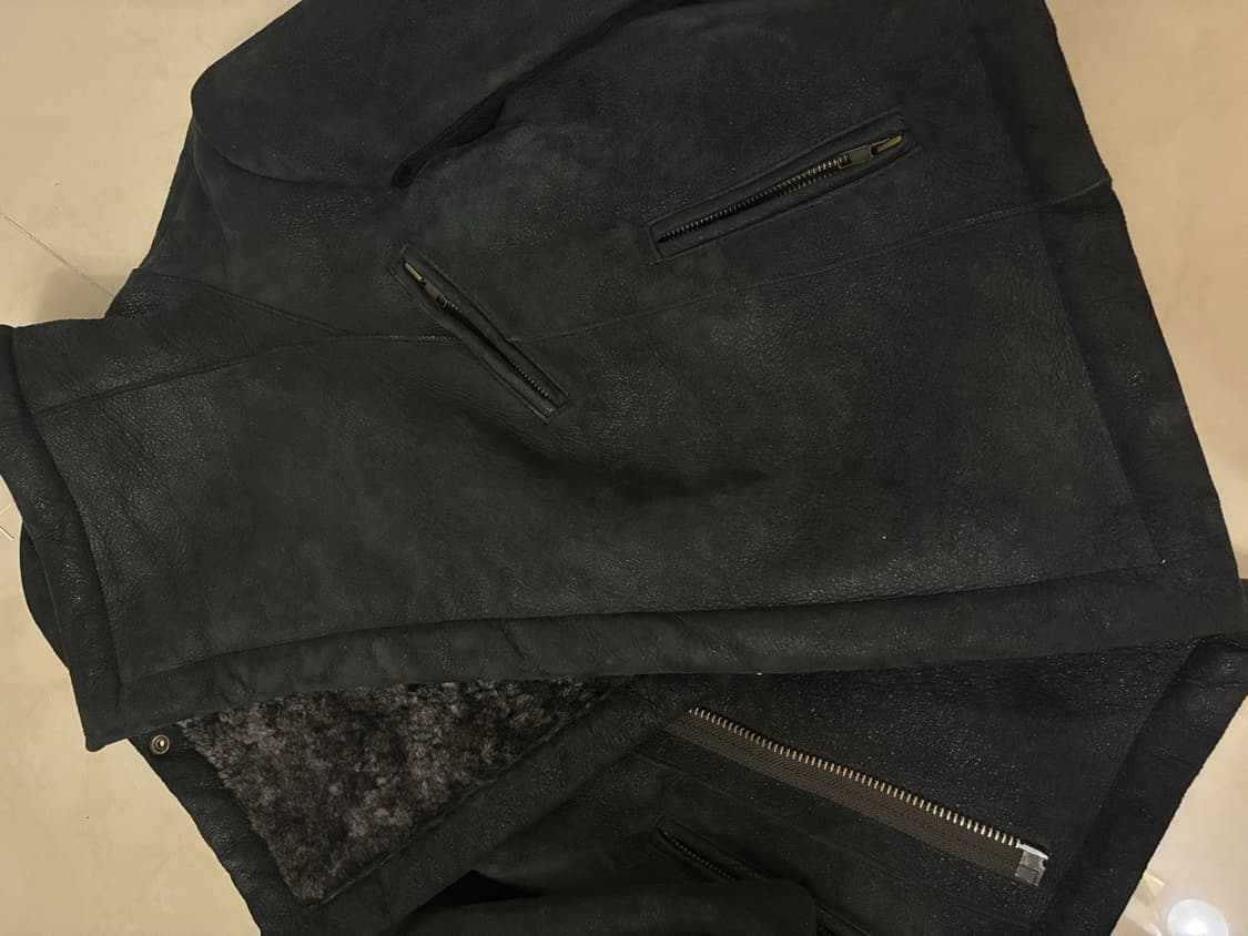 Vintage leather fur jacket 상품이미지5