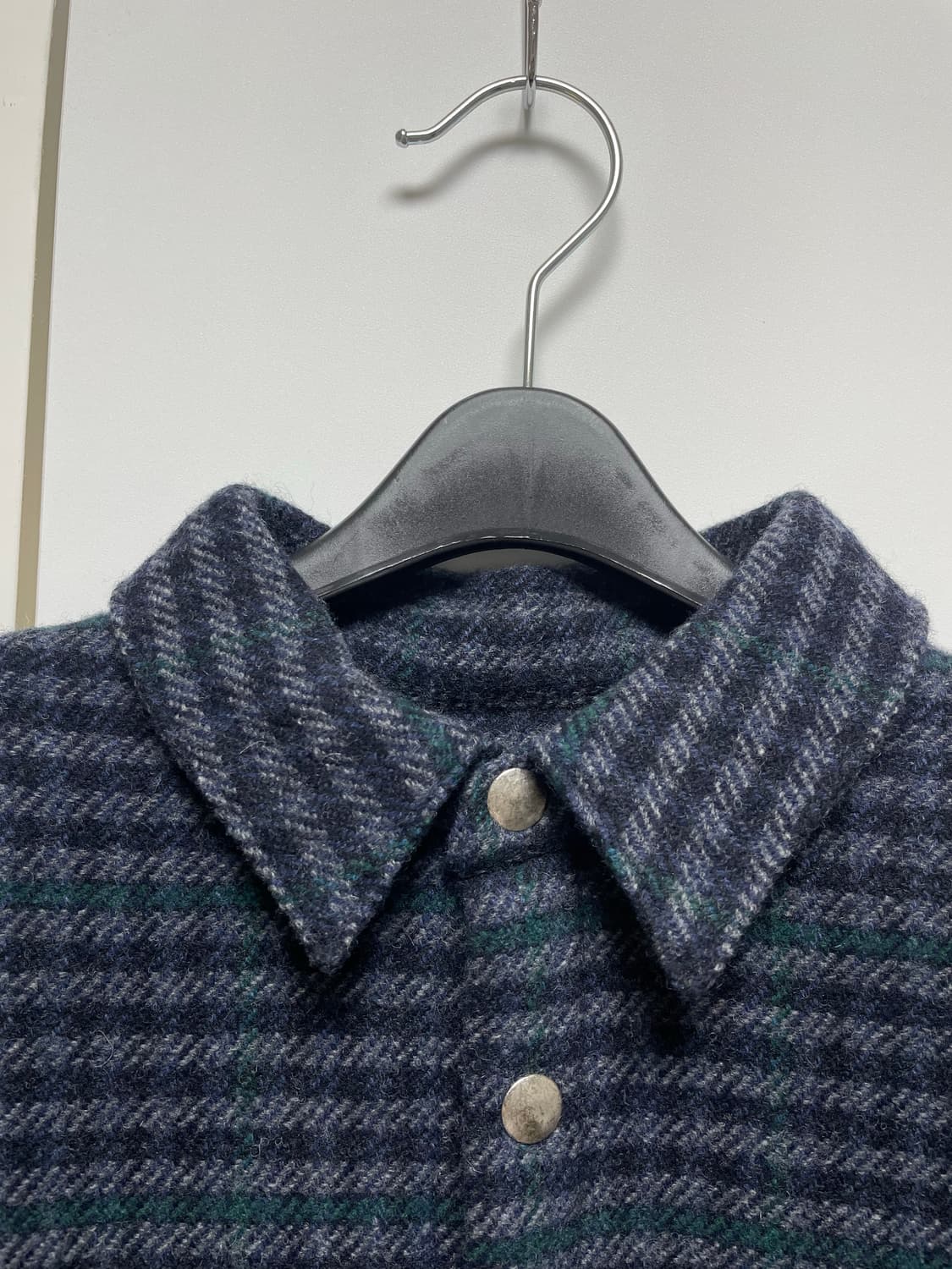 A.P.C. Trek 오버 체크 셔츠 M 다크 네이비 상품이미지3