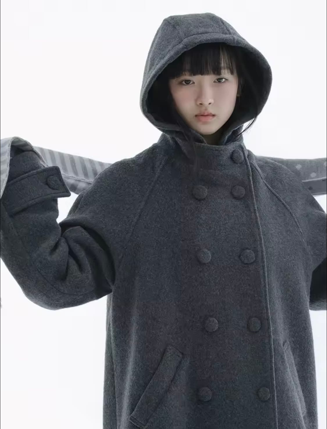 빈티지 울 코트 (차콜) 상품이미지2