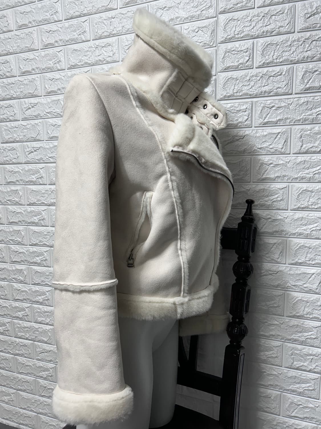 화이트 시어링 자켓 상품이미지4