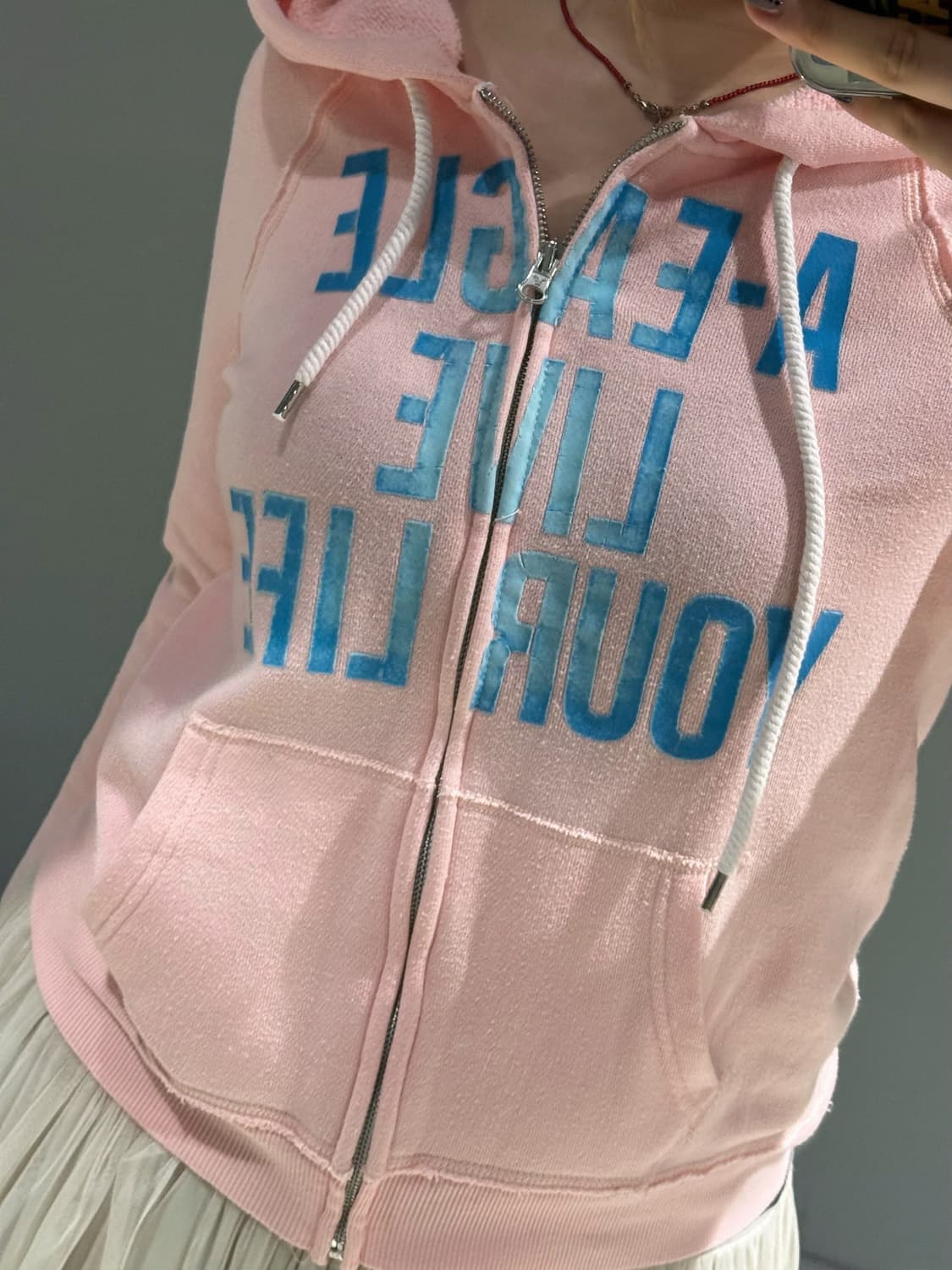 American eagle lettering hood zip-up 상품이미지4