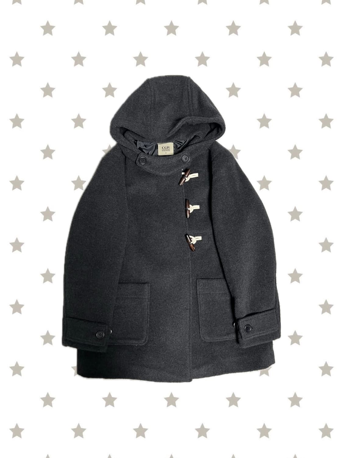 코드그라피 울 더플 하프 코트 차콜 S 판매합니다! 상품이미지1