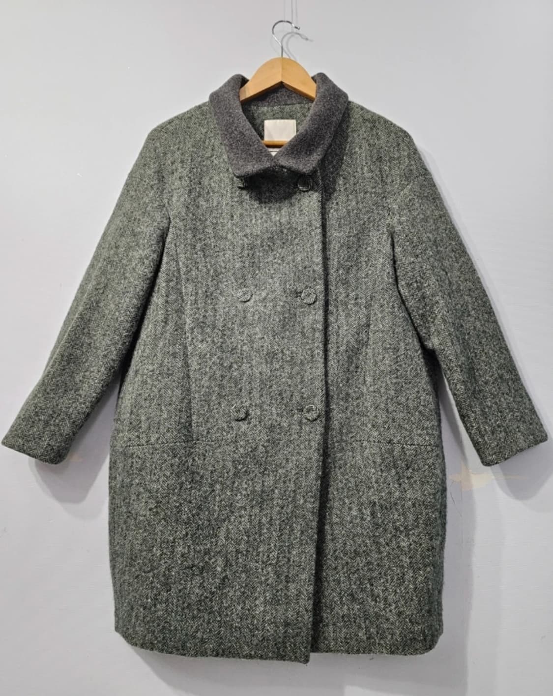 한섬 구호 KUHO 룩스 알파카 헤링본 코트 ~44반 상품이미지1