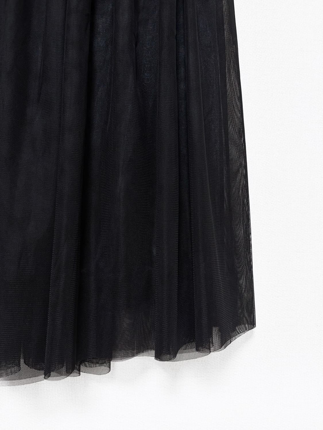 Sheer Midi Skirt – Black 상품이미지6