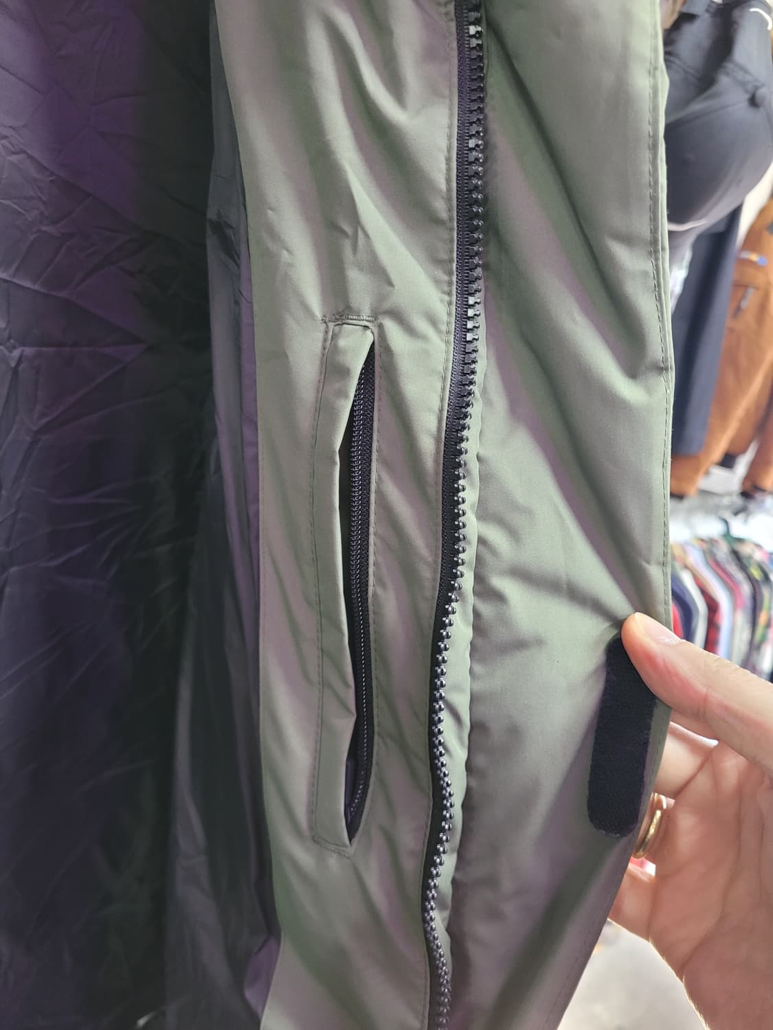 Penfield 펜필드 밝은카키색 후드 롱패딩 오리털 상품이미지5