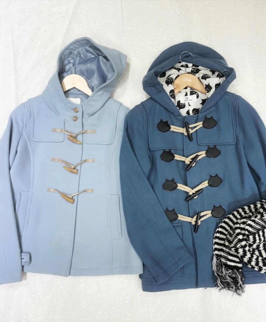 Nenet 고양이 패치 더플코트 상품이미지1