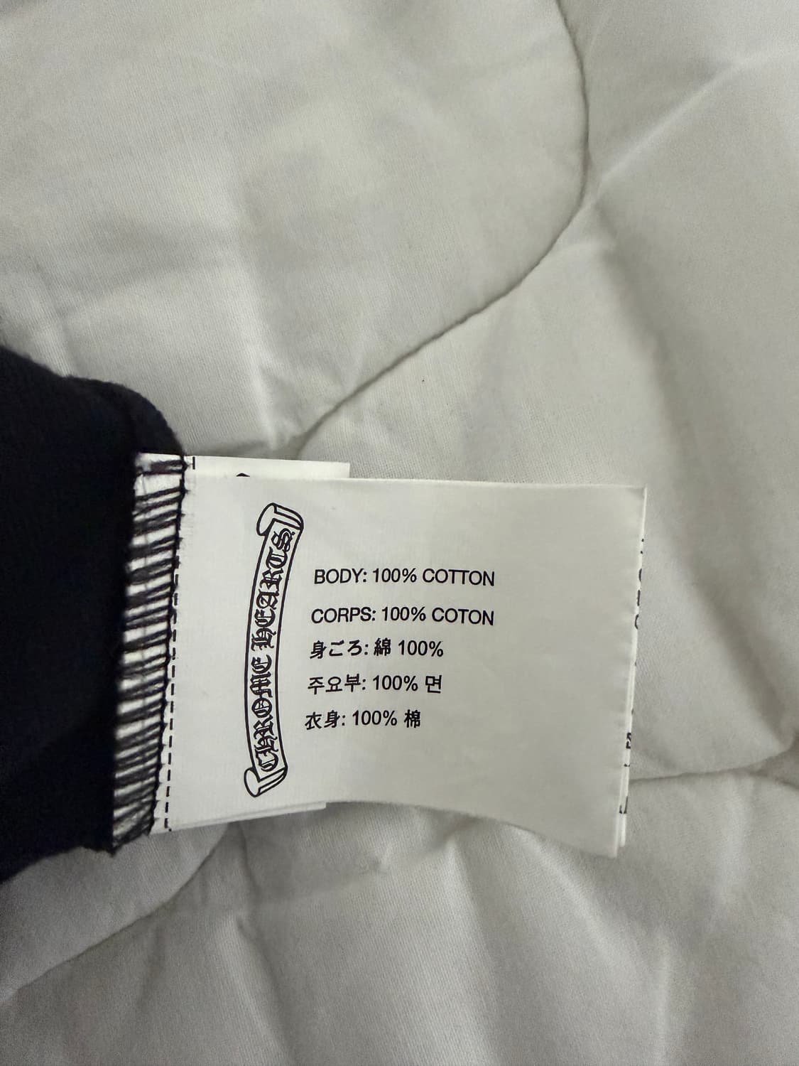 크롬하츠 백 프린팅 십자가 롱슬리브 상품이미지5