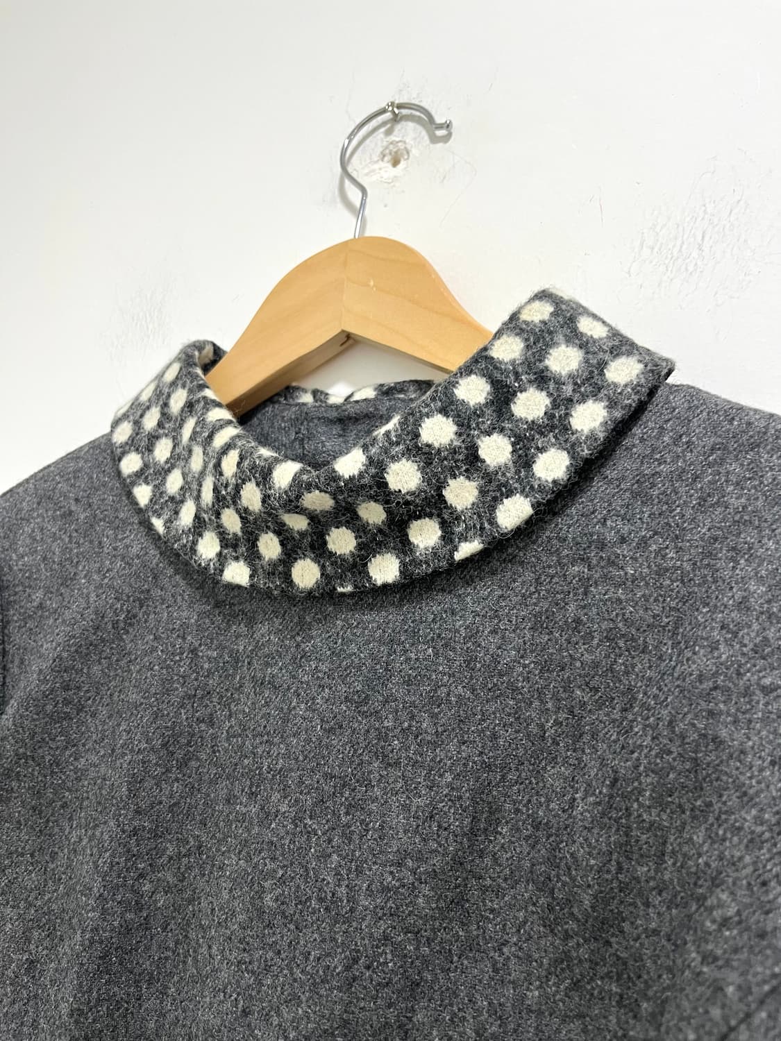 일본 빈티지 도트 모 블라우스 상품이미지3