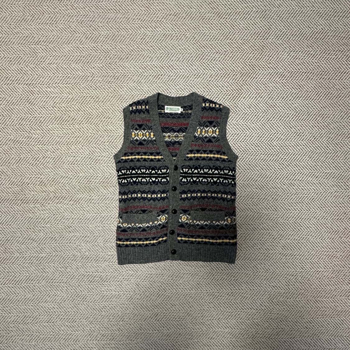 FREAK'S STORE wool 100% knit vest 상품이미지1
