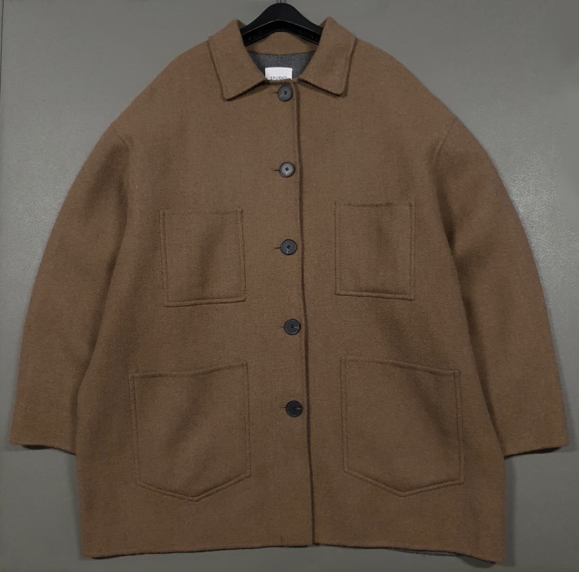 스튜디오톰보이 여성 포포켓 핸드메이드 오버핏 하프 코트 자켓 점퍼 F 상품이미지2