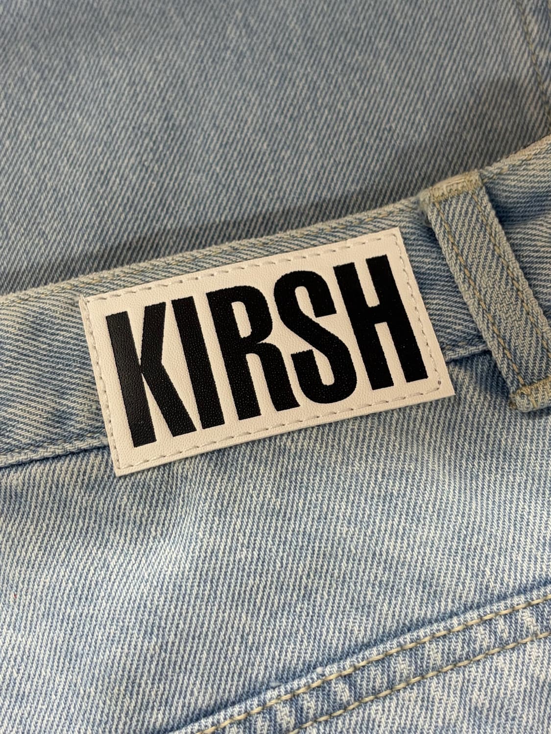 [L] 키르시 KIRSH 러플 포켓 와이드 데님 팬츠 라이트블루 5.9 상품이미지5