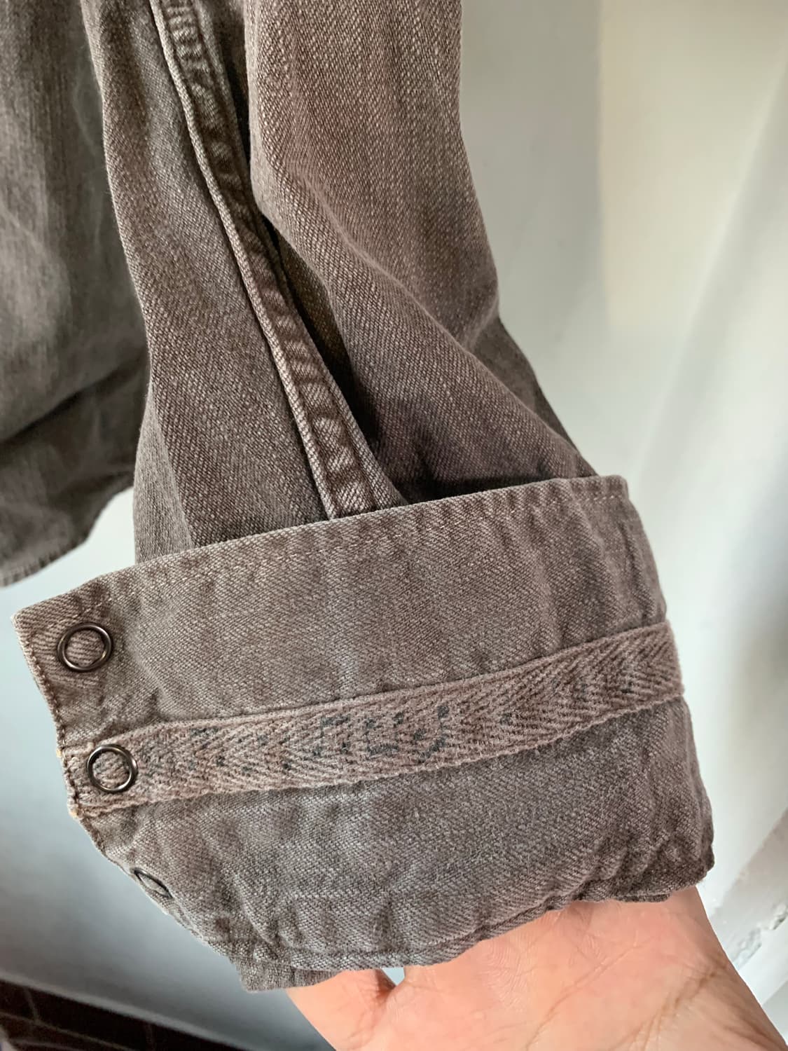 넘버나인 웨스턴 셔츠 브라운 상품이미지6