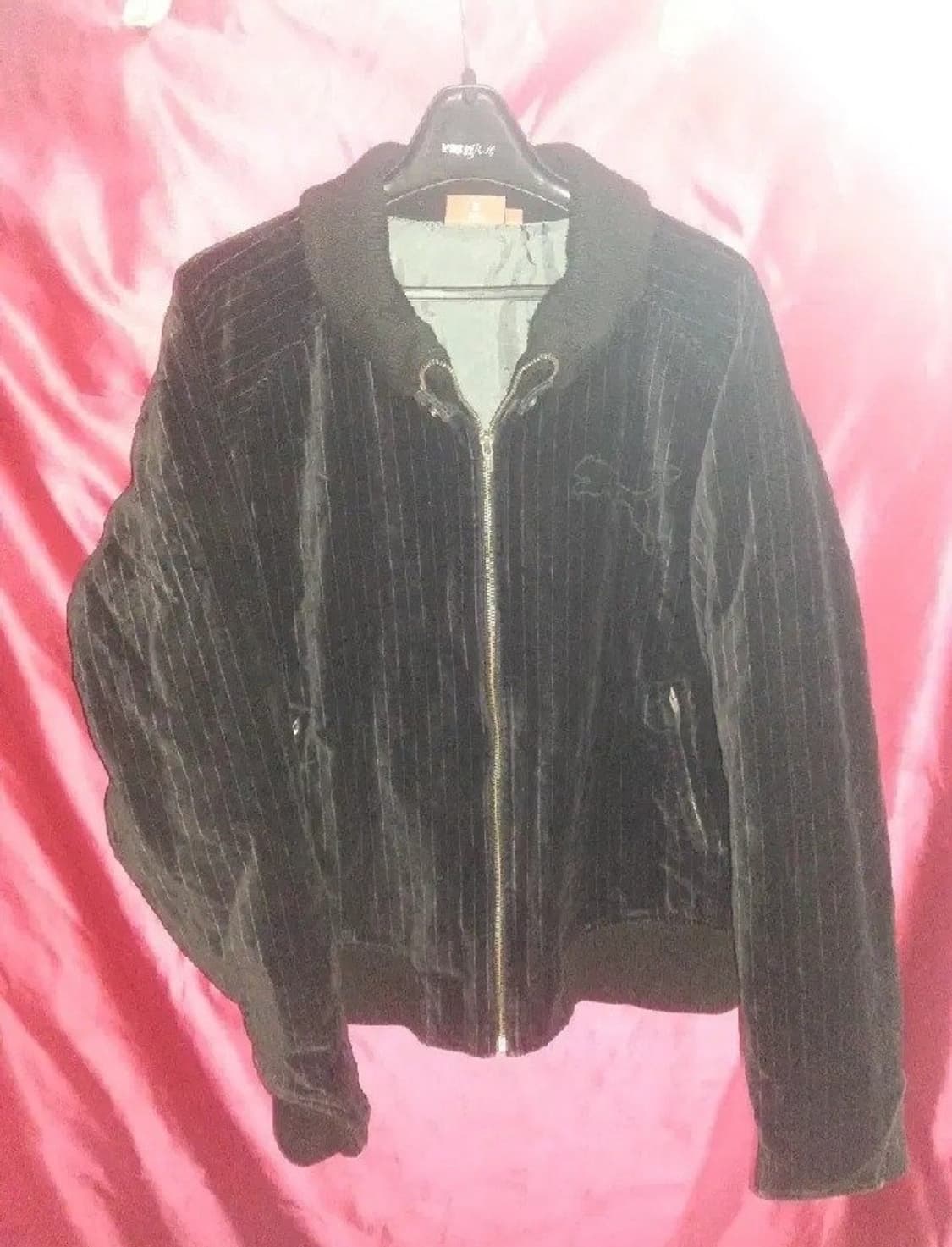 PUMA 푸마 올드스쿨 남성 벨벳 집업 점퍼 자켓 블랙 L 100 상품이미지2