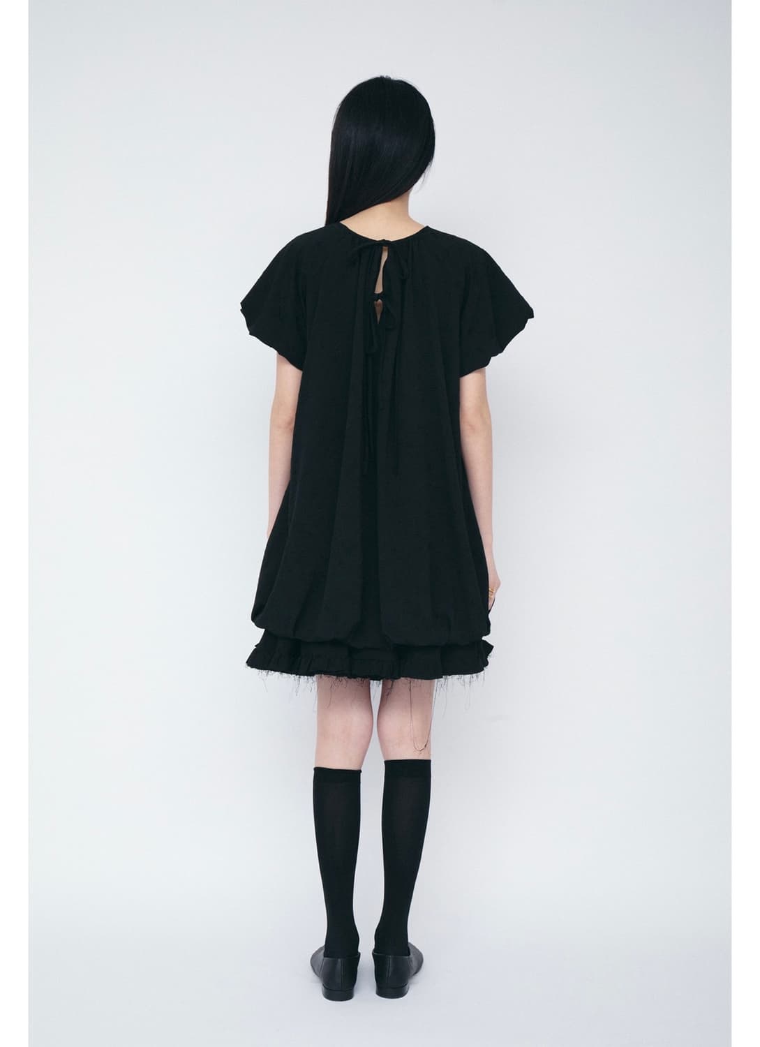 cosmoss volume mini dress (floral black) 상품이미지3