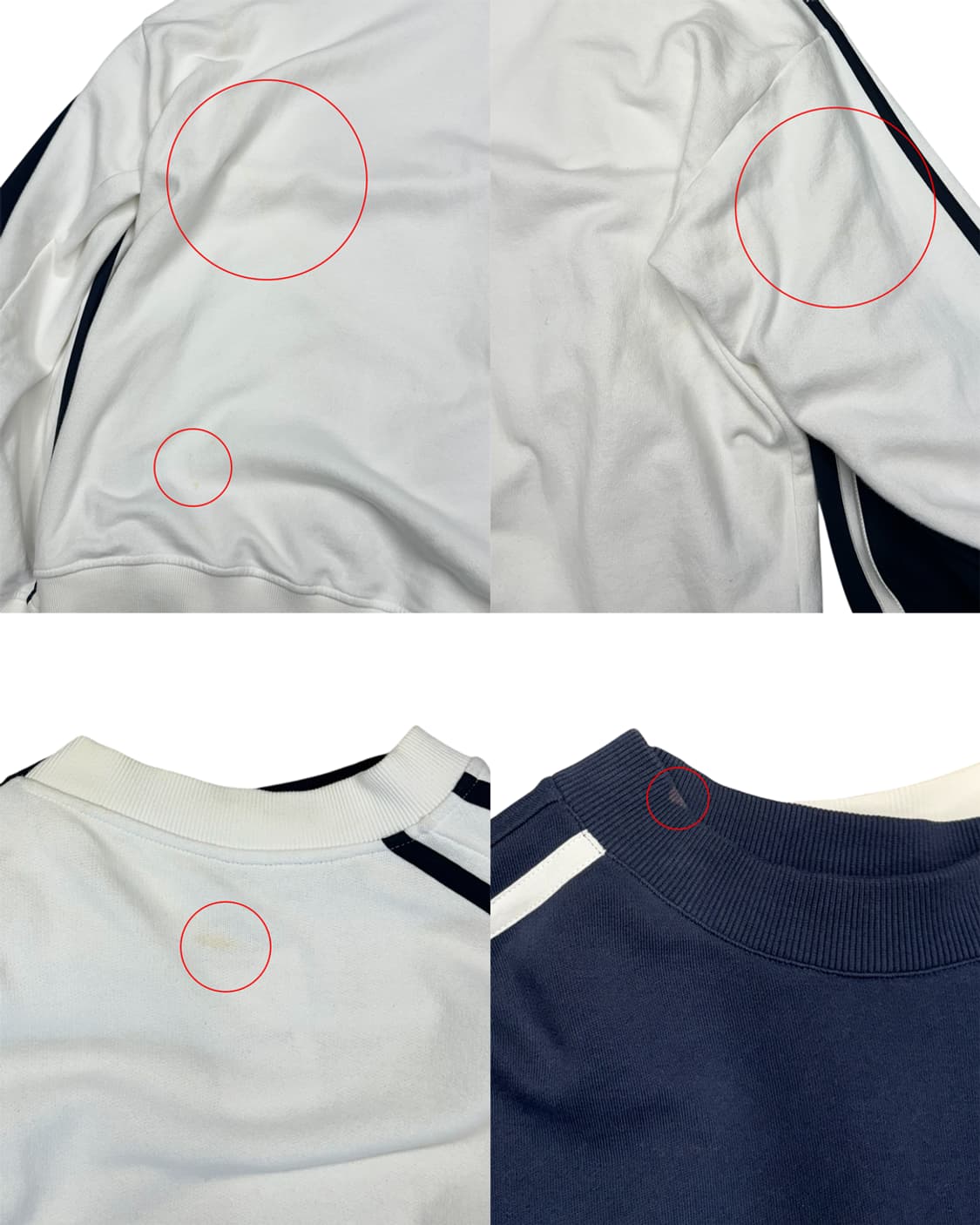 와이프로젝트 18AW 더블 레이어 스웻셔츠 네이비 & 화이트 상품이미지9