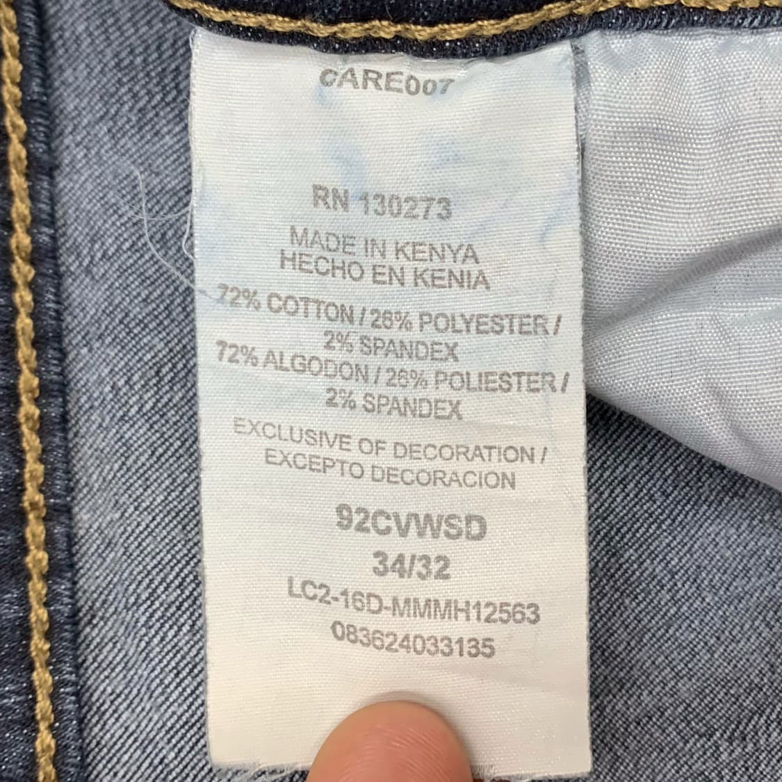 [34] 랭글러 스트레이트핏 데님팬츠 상품이미지5