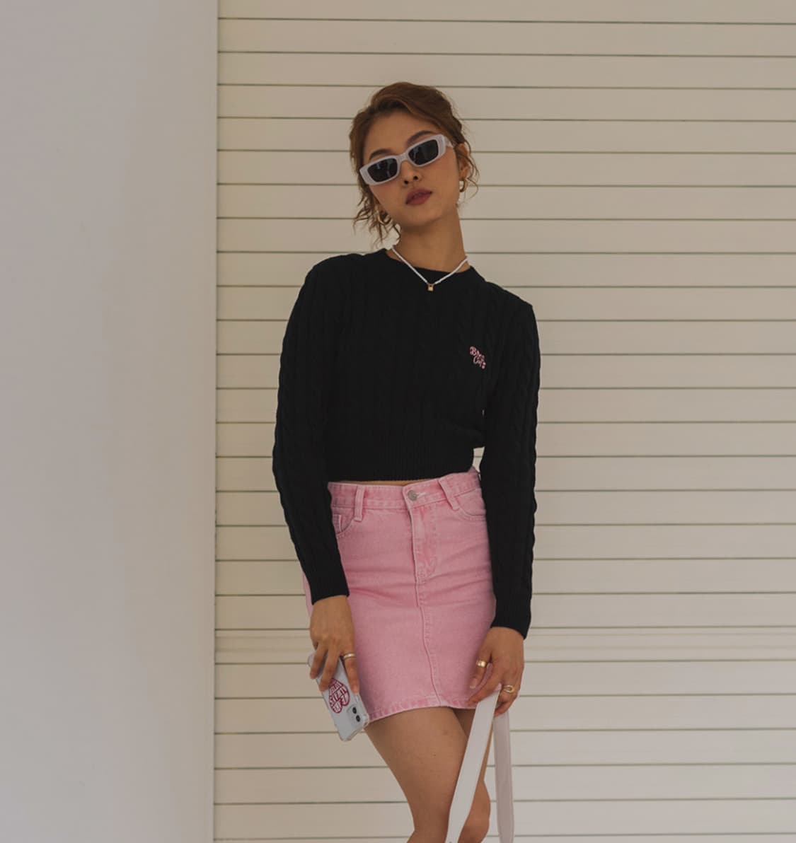 비터셀즈 크롭니트 블랙 상품이미지4