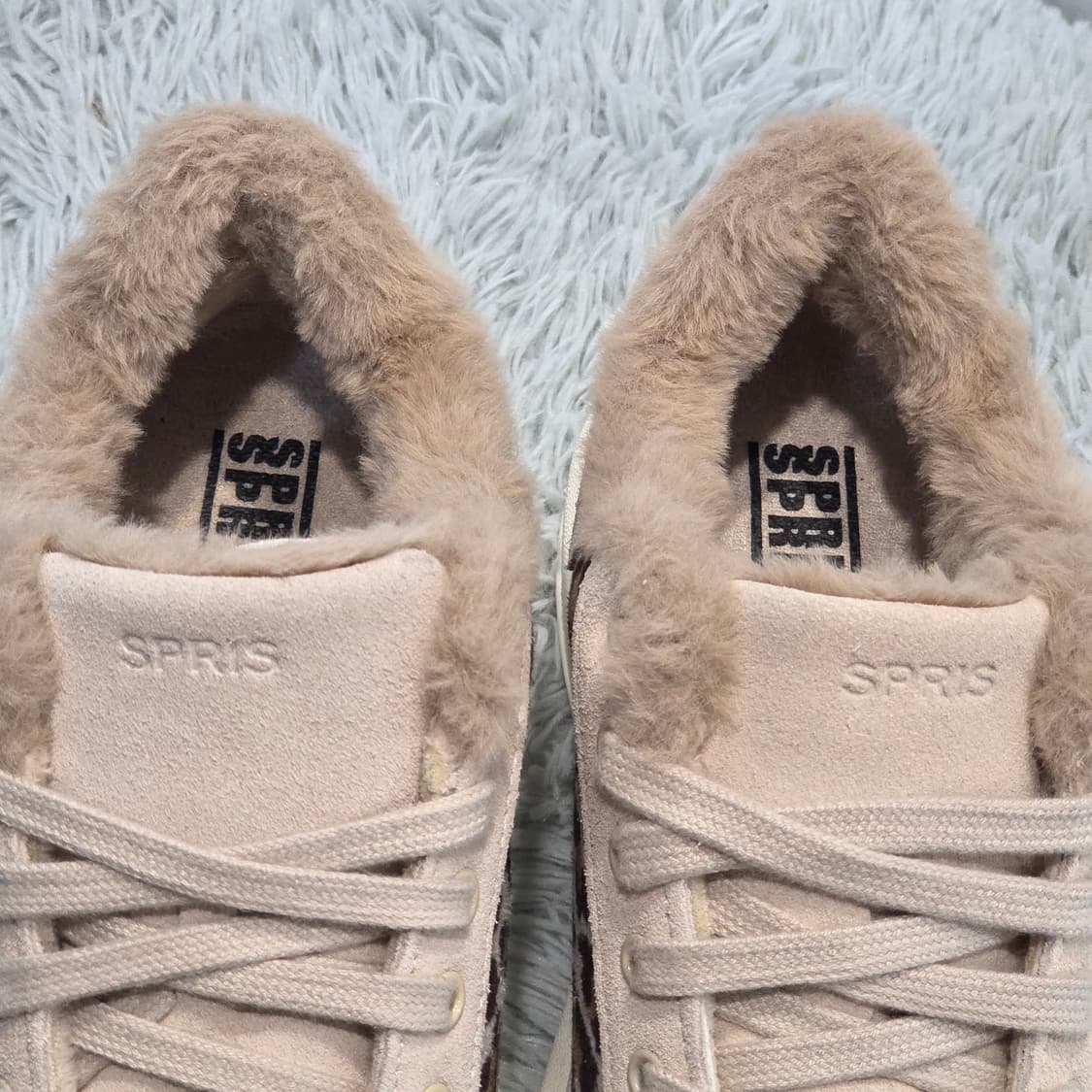 7q-13:스프리스 레오파드 퍼 스니커즈 베이지 (225cm)-거의새거 상품이미지6